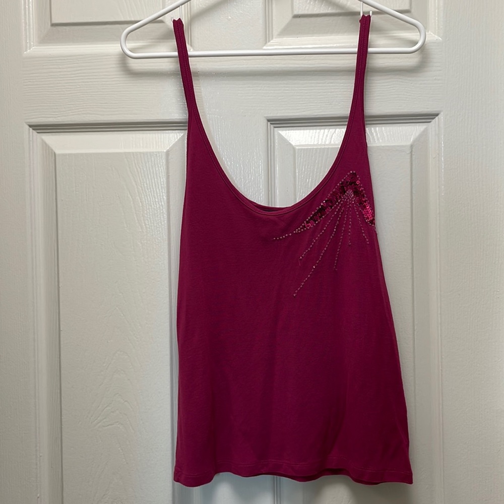$2! 5 for $10 🔥 French Connection Tank Top Wine Purple Sz Large